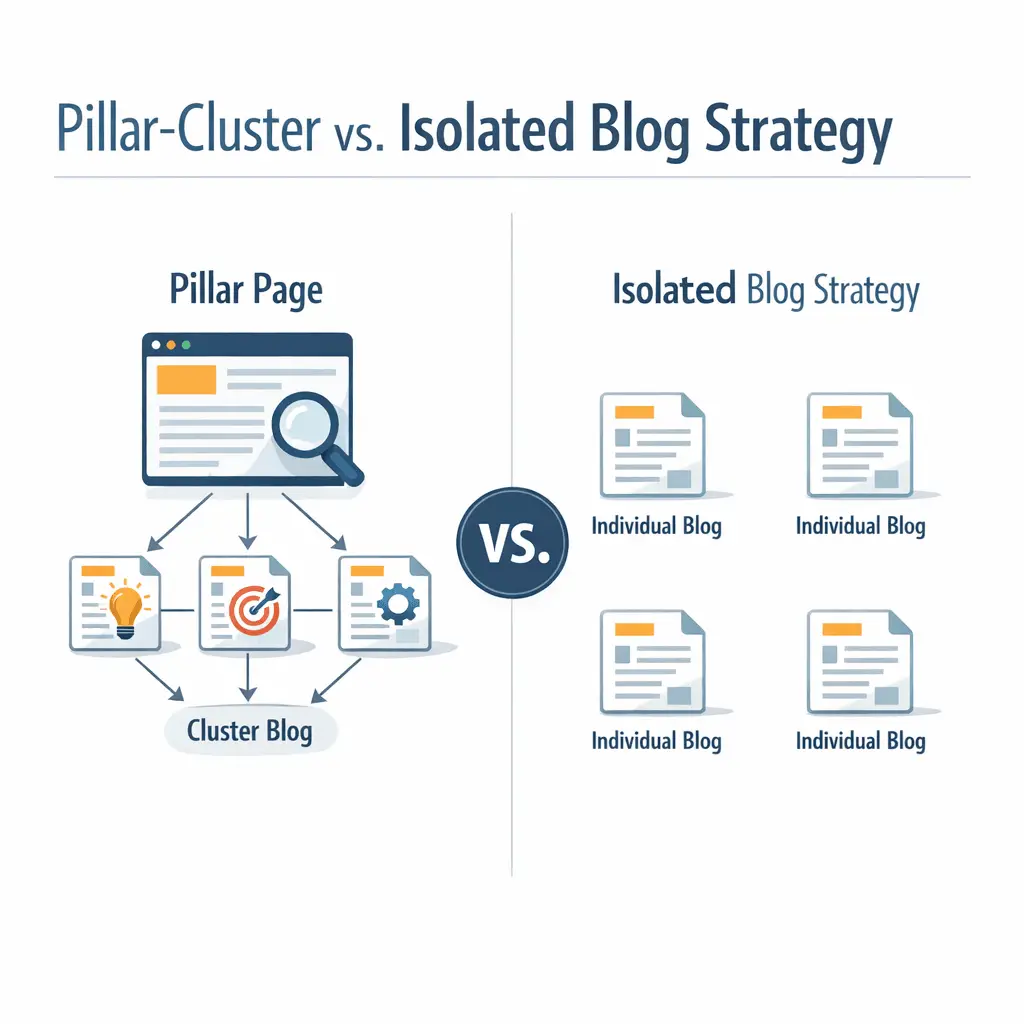 Pillar-Cluster vs. Isolated Blog Strategy