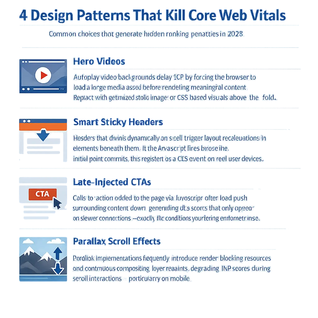 4 Design Patterns That Kill Core Web Vitals