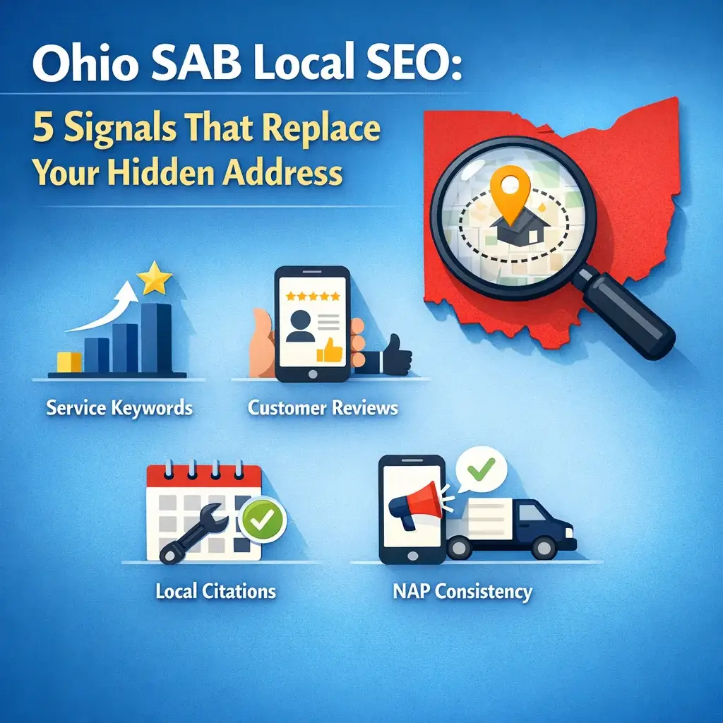 Ohio SAB Local SEO: 5 Signals That Replace Your Hidden Address