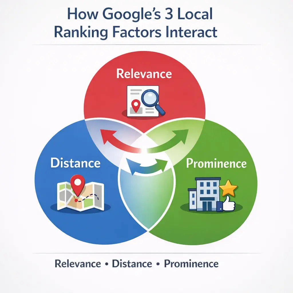 How Google's 3 Local Ranking Factors Interact