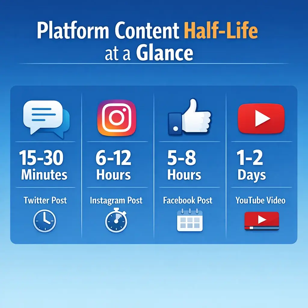 Platform Content Half-Life at a Glance