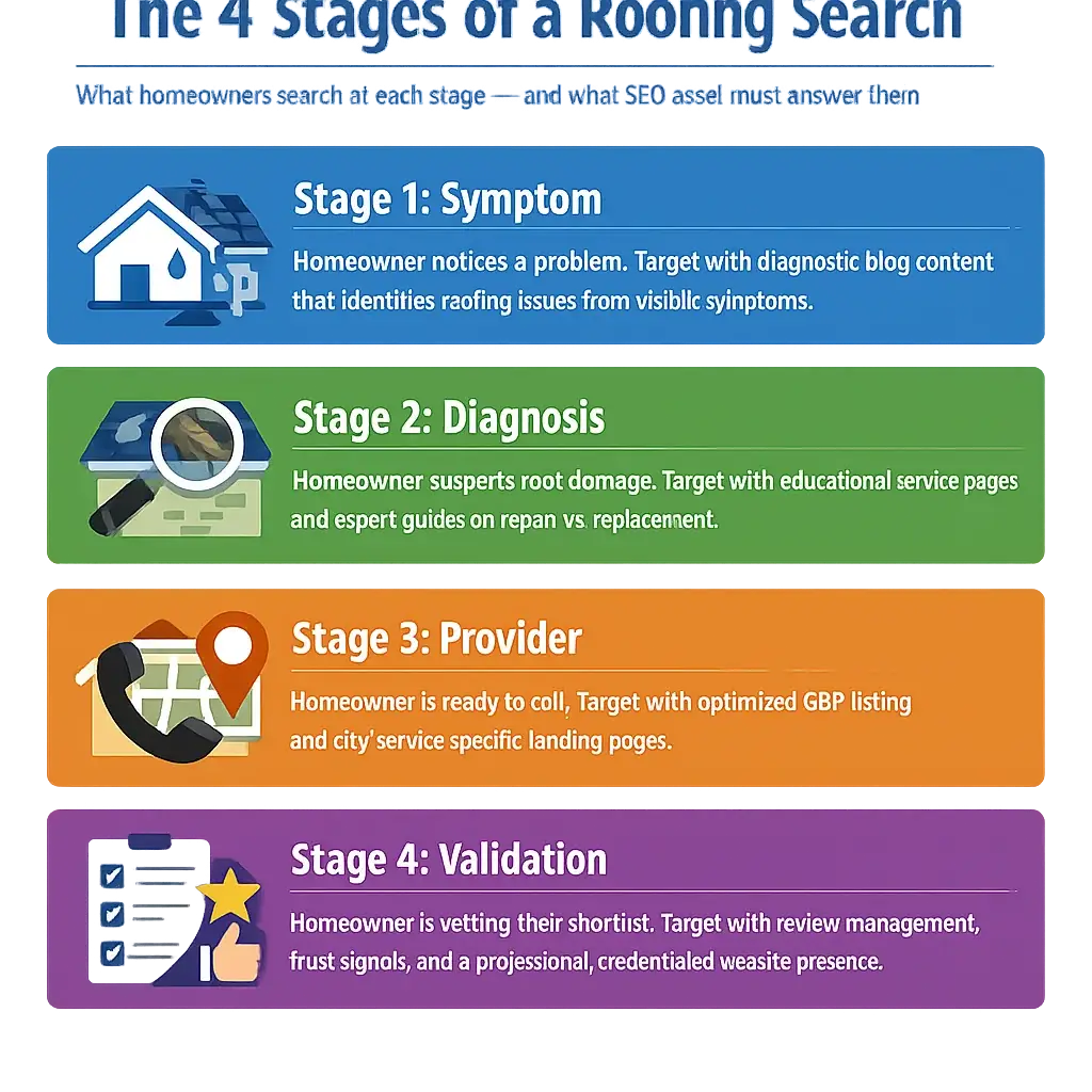 The 4 Stages of a Roofing Search