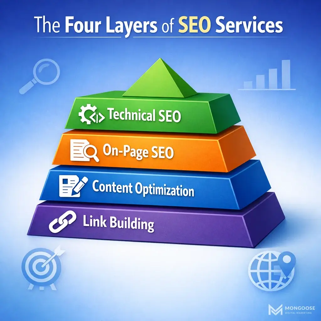 Illustration: The Four Layers of SEO Services