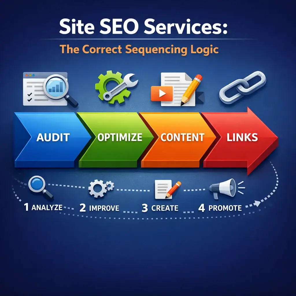 Site SEO Services: The Correct Sequencing Logic
